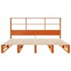 vidaXL Massivholzbett ohne Matratze Wachsbraun 180x200 cm Massivholz