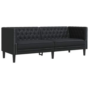 vidaXL Sofa Schwarz 194 x 74,5 x 70,5 cm PVC