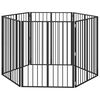 vidaXL Hundetor 6 pcs Schwarz 80 x 100 cm Verzinkter Stahl