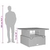 vidaXL Gartentisch Grau 110x110x71 cm Poly Rattan und Akazienholz