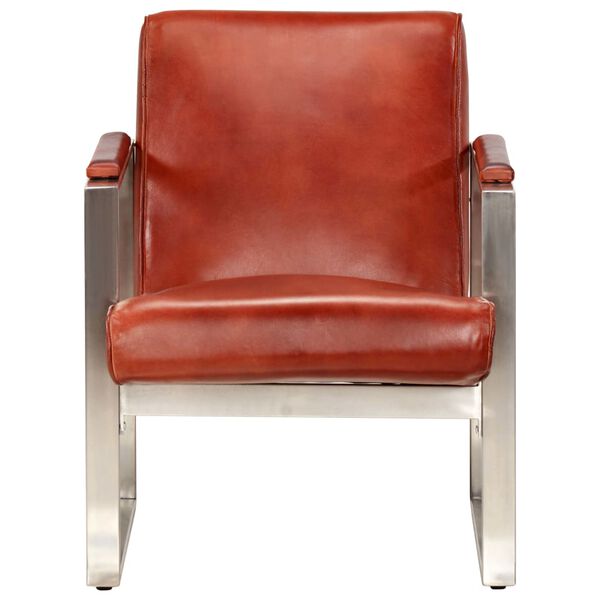 vidaXL Sessel Braun 60 x 73 x 77 cm Echtleder