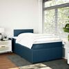 vidaXL Boxspringbett mit Matratze Blau 120x200 cm Samt