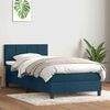 vidaXL Boxspringbett mit Matratze Dunkelblau 80x210 cm Samt