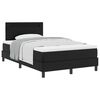 vidaXL Boxspringbett mit Matratze Schwarz 120 x 190 cm Kunstleder