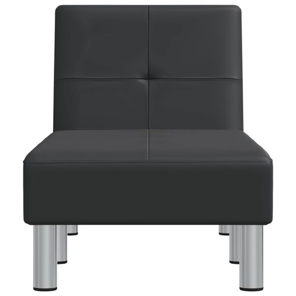 vidaXL Chaiselongue Schwarz Kunstleder