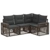 vidaXL Gartensofa-set 4 Stk. Grau und Dunkelgrau Poly-Rattan