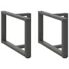 vidaXL Couchtischbeine T-Form 2 Stk. Anthrazit 60x25x(42-43) cm Stahl