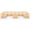 vidaXL 11-tlg. Garten-Lounge-Set Massivholz Kiefer