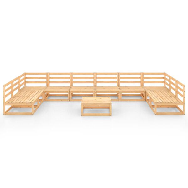 vidaXL 11-tlg. Garten-Lounge-Set Massivholz Kiefer