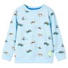 Kinder-Sweatshirt Hellblau Melange 140