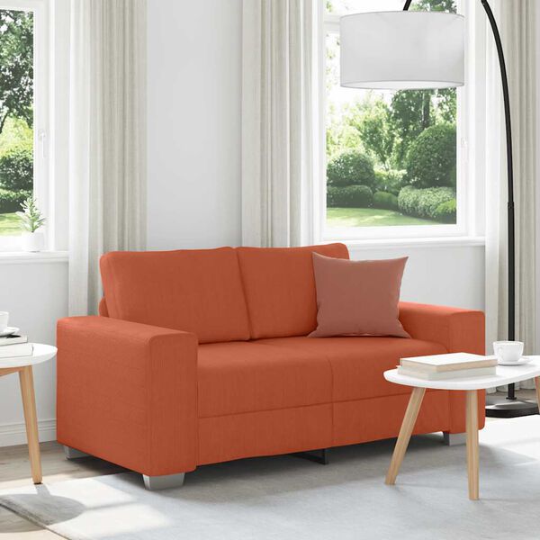vidaXL Zweisitzer-Sofa Rot Orange 160x77x82 cm Cordstoff