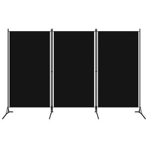 vidaXL 3-tlg. Raumteiler Schwarz 260x180 cm