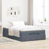 vidaXL Ottoman-Bett mit Matratze Dunkelgrau 120x200 cm Samt