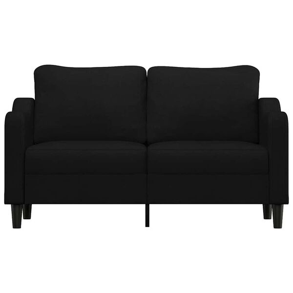 vidaXL 2-Sitzer-Sofa Schwarz 140 cm Stoff