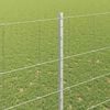 vidaXL Zaun mit Pfosten Silber 1,5 x 25 m Stahl