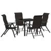vidaXL Garten Essgruppe 5 stk. Schwarzer Kaffee