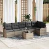 vidaXL Gartensofa-set Grau Poly-Rattan