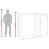 vidaXL Garten Brennholzlager Anthrazit 245x98x159 cm Verzinkter Stahl