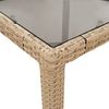 vidaXL 11-tlg. Garten-Essgruppe mit Kissen Beige Poly Rattan und Glas