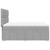 vidaXL Boxspringbett mit Matratze Hellgrau 140x200 cm Stoff
