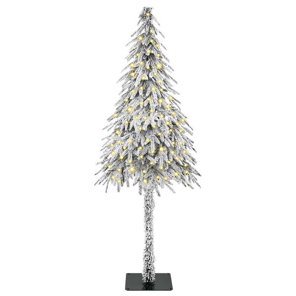 vidaXL Weihnachtsbaum mit 150 LEDs Wei&szlig; 150 cm PE und Stahl
