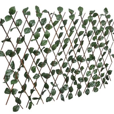 vidaXL Weidenzaun-Rankgitter 5 Stk. mit künstlichen Blättern 180x120cm