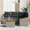 vidaXL Garten-Sofa-Set 5 pcs Grau