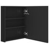 vidaXL LED-Bad-Spiegelschrank Glänzendes Schwarz 50x14x60 cm