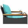 vidaXL H&auml;ngebank mit Kissen Schwarz 109x62x40 cm Poly Rattan