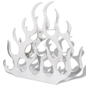 vidaXL Flaschenregal f&uuml;r 11 Flaschen Silbern Aluminium
