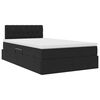 vidaXL Bett mit Stauraum und LED mit LED Schwarz 120 x 190 cm Samt