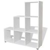 vidaXL Treppenregal B&uuml;cherregal 107 cm Wei&szlig;