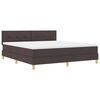 vidaXL Boxspringbett mit Matratze Dunkelbraun 180 x 200 cm Stoff