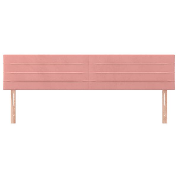 vidaXL Kopfteile Rosa 160x5x78/88 cm Samt