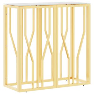 vidaXL Konsolentisch Golden 70x30x70 cm Edelstahl und Glas
