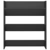 vidaXL Wand-Schuhschrank Grau 80x18x90 cm Holzwerkstoff