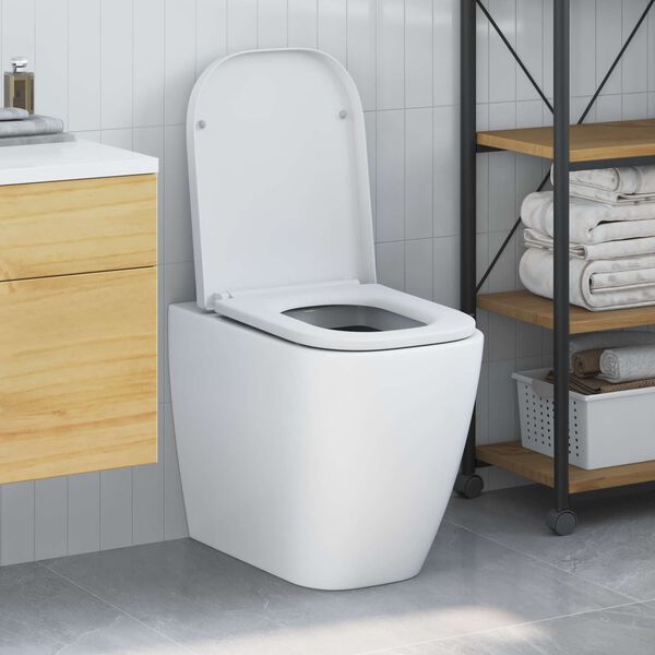 vidaXL Toilettensitz Wei&szlig; 47,5 x 35 x 3,6 cm Duroplast