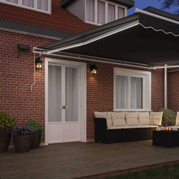 vidaXL Markise mit Weiß 4,5 × 3,5 m Metall