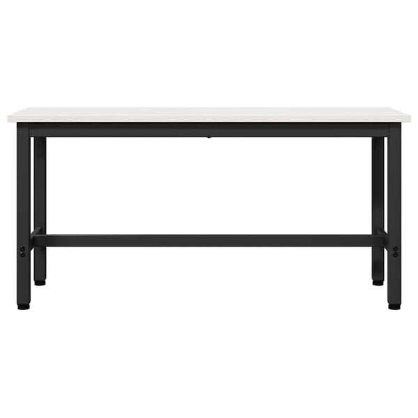 vidaXL Esstischbank Wei&szlig; 100 x 32,5 x 49 cm Massives Kiefernholz