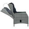 vidaXL 3-tlg. Garten-Lounge-Set mit Auflagen Poly Rattan Hellgrau