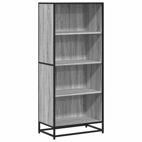 vidaXL B&uuml;cherregal Grau Sonoma 60x35x139 cm Holzwerkstoff