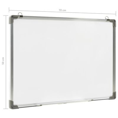 vidaXL Magnetisches Whiteboard Weiß 70 x 50 cm Stahl