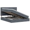 vidaXL Aufbewahrungsbett mit Matratze Dunkelgrau 140 x 200 cm Samt
