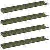 vidaXL Schwebendes Regal 4 pcs Olive Gr&uuml;n 60 x 9 x 2,5 cm Stahl
