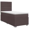 vidaXL Boxspringbett mit Matratze Dunkelbraun 90 x 200 cm Stoff