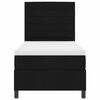 vidaXL Boxspringbett mit Matratze mit LED Schwarz 90 x 190 cm Stoff