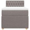 vidaXL Boxspringbett mit Matratze Taupe 100x200 cm Stoff