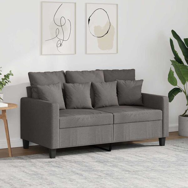 vidaXL 2-Sitzer-Sofa Taupe 120 cm Stoff