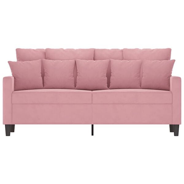 vidaXL 2-Sitzer-Sofa Rosa 140 cm Samt