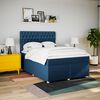 vidaXL Boxspringbett mit Matratze Blau 140x200 cm Stoff